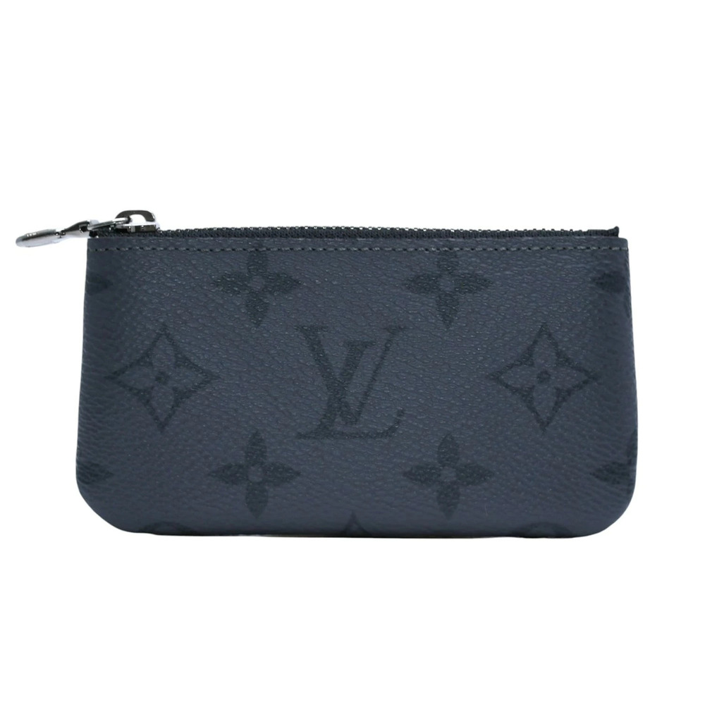 LOUIS VUITTON Pochette coin case Wallet Monogram Eclipse Black
